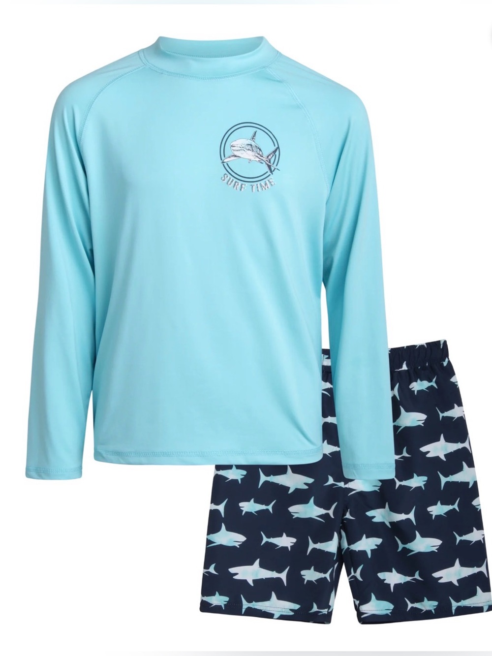 iXtreme Boys' Rashguard Set - UPF 50+ 2-Piece Long Sleeve Swim Shirt and Trunks